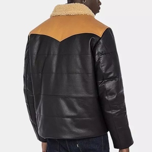 Superior Quality <b>Mens</b> <b>Shearling</b> Leather Winter <b>Jacket</b> With Elegant Finish And Comfortable Warm Lining <b>For</b> Seasonal Fashion - Product Image 3