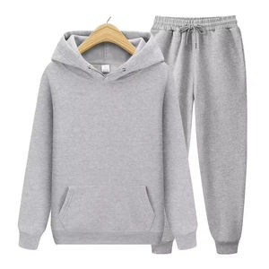 Ensemble survêtement jogging à capuche surdimensionné de haute qualité pour hommes, en molleton épais - Product Image 2