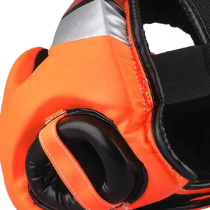 Protège-tête de boxe en mousse réglable, protection intégrale du visage avec fermeture auto-agrippante pour le MMA, le sparring, le karaté, le taekwondo - Product Image 5