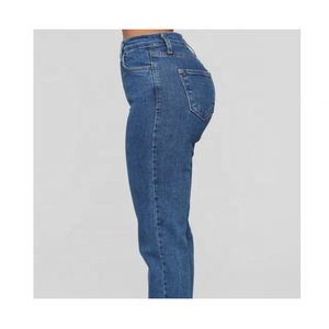 Pantalon en jean coupe skinny décontracté de taille régulière 100% coton pour femmes en vente de gros au Pakistan - Product Image 3