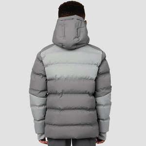 Veste bomber à capuche pour enfants grande taille en gros, veste matelassée coupe-vent ajustable pour enfants, sports de plein air - Product Image 2