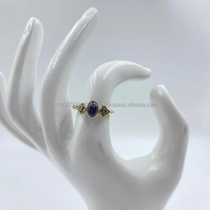 Anillos y pendientes de piedras preciosas de Plata de Ley 925 chapados en oro de 18 quilates de lujo al mejor precio para mujer para bodas - Product Image 1