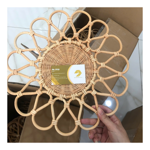 แผ่นหวายทอมือที่มีรูปลักษณ์ตามธรรมชาติน้ำหนักเบาเหมาะสำหรับการนำเสนอในร้านกาแฟถาดเสิร์ฟมีสไตล์ใช้ตกแต่งโรงแรม - Product Image 1