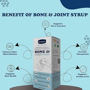 Sirop Aniamor pour les soins des os et des articulations des chiens et des chats |   Aide à la formation osseuse |   Complément alimentaire pour chiens et chats, saveur poulet |   200 ml - Product Image 5