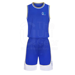 Tenue de basket-ball sur mesure, dernière conception, respirante, à séchage rapide, anti-humidité, 100% polyester, ensembles sans manches - Product Image 1