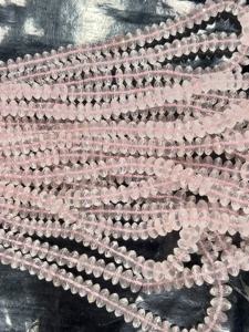 Rose Quartz AAA Grade Luxury Faceted German <b>Cut</b> <b>Disc</b> Rondelle Beads 7-8mm 14 Inch Strand for Jewelry DIY Craft Supplies - Product Image 3