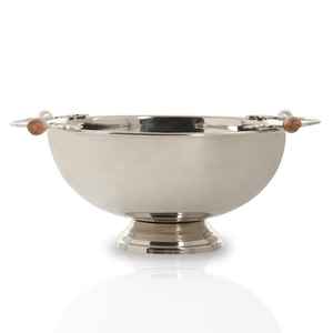 Bol fantaisie en acier inoxydable poli brillant avec poignées en forme de gland Bol en métal de luxe royal au design unique pour l'intérieur et l'extérieur - Product Image 2