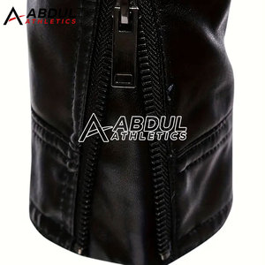 Chaqueta de Cuero para Hombre con Cierre de Cremallera y Cuello Alto para Uso Casual y Urbano, Chaqueta de Invierno para Hombre - Product Image 5