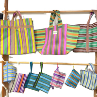 Grands sacs de courses réutilisables écologiques en nylon recyclé avec impression offset, couleur personnalisée, fermeture éclair supérieure, fabriqués en Inde, approvisionnement en gros