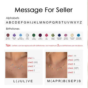 Aangepaste Letternaam Geboortesteen Armband Rvs 18K Vergulde Gepersonaliseerde Moederdag Gift Drop Shipping Programma - Product Image 6