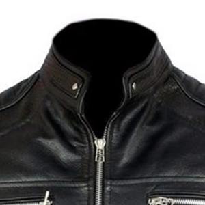 Veste en cuir véritable pour homme, de haute qualité, décontractée, tendance, en toile imperméable, antibactérienne, hiver, personnalisable - Product Image 2