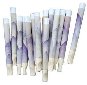 100% naturel bleu Lotus fleur roulé à la main palmier Lotus cônes Tubes bois et verre conseils en vrac meilleurs prix en vrac usine approvisionnement - Product Image 1