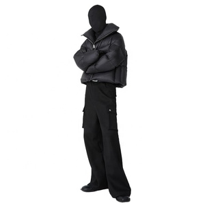 Doudoune matelassée de luxe personnalisée, extra chaude pour l'hiver, col montant, imperméable, coupe-vent, écologique, style urbain, coupe légère et tendance - Product Image 4