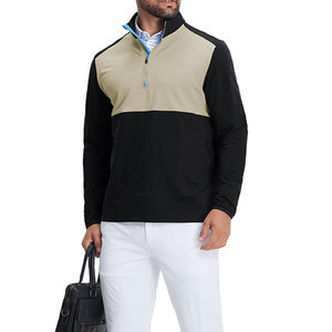 Pull de golf de qualité supérieure en tissu extensible avec fermeture éclair quart de tour, vêtement de sport pour toutes les saisons, fabriqué au Pakistan - Product Image 4