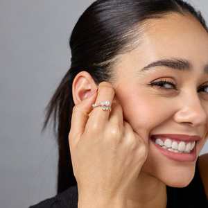 Anillos de Moda Chapados en Oro de 18K y Rodio, Anillos con Forma de Estrella y Número con Engaste Invisible, Regalo - Product Image 2