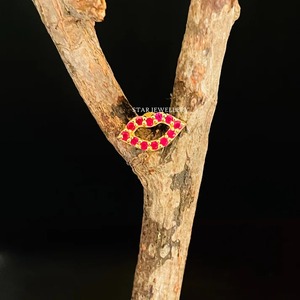 14K Solid Gold Natural Gemstone Lips <b>Piercing</b> Fine Jewelry. - Product Image 4