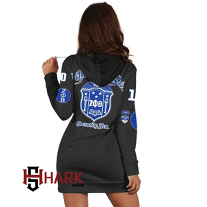 Top vente femmes palangre coton éponge 1920 manches longues hiver sweats à capuche Zeta Phi Beta appliques patchs avant - Product Image 6