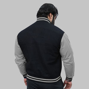 Vestes universitaires en laine de baseball Letterman personnalisées pour hommes avec manches en cuir vente en gros veste de patchs personnalisés pour l'école et le collège - Product Image 5