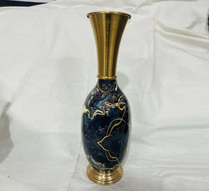 Florero de metal hecho a mano de excelente calidad, diseño personalizado acabado, florero al por mayor. - Product Image 1