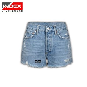 Moda Streetwear Señoras Jeans cortos Pantalones cortos de cintura alta Pantalones cortos de mezclilla para mujer - Product Image 5