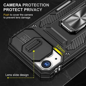 เคส iPhone 14 Pro 6.1 2022 ลายวงกลมพร้อมขาตั้งแม่เหล็กและฝาปิดกล้อง - Product Image 2