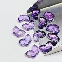 Perles sculptées en améthyste rose naturelle en forme de papillon de 13 mm pour la fabrication de bijoux, accessoires de guérison en cristal, vente en gros