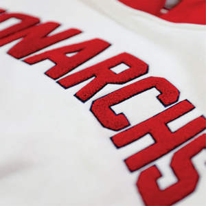 Logo personnalisé 60% coton 40% polyester 350 gsm polaire chenille broderie ivoire KCM pull à capuche - Product Image 2