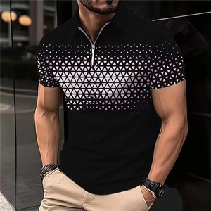 6XL grande taille vêtements pour hommes mode rue Polos T-Shirts été à manches courtes impression 3D tendance mâle Simple POLO t-shirt décontracté hauts - Product Image 2