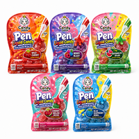 (HACCP/BRC Certificaat) CandyQueen Pen Candy Groothandel Fruit Zure Kauwgom Snoepjes Met Gel Jam Pen Vloeibare Snoepjes Speelgoed voor Kinderen