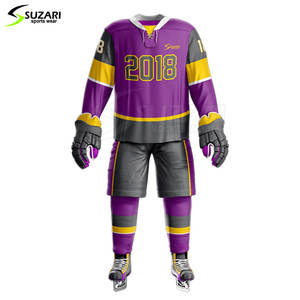 Meilleure qualité Nouveau design Uniforme de hockey sur glace pour jeunes Style simple personnalisé pour la formation Nom de l'équipe OEM inclus - Product Image 3