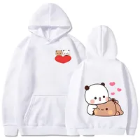 Sweat-shirt à capuche pour homme Bubu et Dudu Panda, imprimé numérique esthétique amusant, style rétro anime, pour l'automne/hiver