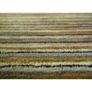 Alfombra de Lana y Viscosa Hecha a Mano Acar Green, Estilo Clásico a Rayas para el Hogar, Pasillo, Tejido Plano con Técnica Jacquard de 10 mm para Adolescentes - Product Image 3