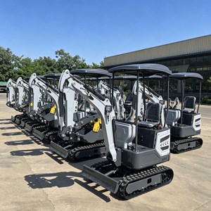 Miniexcavadora compacta de 1.2 y 1.3 toneladas, excavadora pequeña sobre orugas, para mercados no europeos como Sudamérica, ideal para construcción en granjas y jardines. - Product Image 1