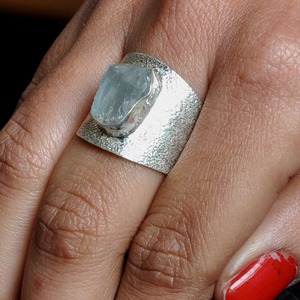 Joyería fina de Plata de Ley 925 para boda, anillo a granel, lapislázuli, aguamarina, ajuste de bisel de piedras preciosas, incrustaciones de anillo en bruto de plata 925 - Product Image 6