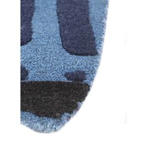 Alfombra de Lana Anudada a Mano Jaanwar Azul AIWL-7039 Rectangular 9x12 con Patrón Abstracto para Decoración de Sala de Estar - Product Image 4