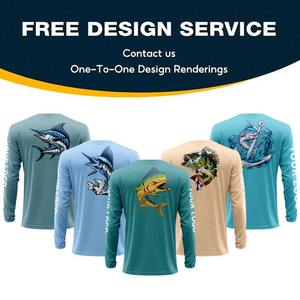 RTS hecho a medida 50 + protección UV hombres capucha manga larga ropa de pesca camiseta de pesca ropa de pesca secado rápido transpirable 25 - Product Image 6