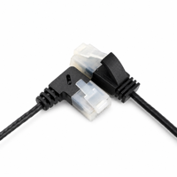 Câble Ethernet Cat6 UTP RJ45 à angle de 90 degrés, gain de place, en cuivre nu, cordon de raccordement réseau, angles haut, bas, gauche, droite, personnalisable