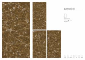 CARREAUX EN PORCELAINE ÉGLAISÉS À Finition Brillante EMPRA MARRON - Product Image 3