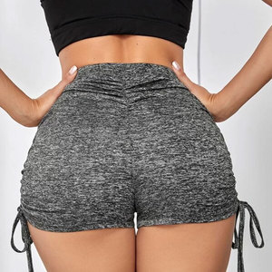 Pantalones cortos con lazo para mujer, ropa deportiva con lazo lateral para verano - Product Image 3