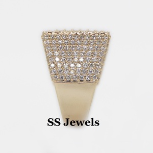 Anillo de campeón de Hip Hop de Plata de Ley 925 de lujo para hombre, moissanita cuadrada, Baguette helada completa, diamante, elegante, rodio de Halloween - Product Image 5