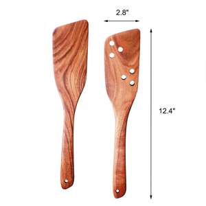 wood Salad Server <b>Utensil</b> <b>set</b> WOODEN SALAD SERVER <b>SET</b> OF 2 HAND MADE UNIQUE KETCHENWAR - Product Image 5