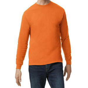 เสื้อยืดผู้ชายเนื้อหนา ดีไซน์เรียบง่าย คอปก แขนยาว ทรงโอเวอร์ไซส์ น้ำหนัก 260 กรัม - Product Image 1