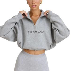 Sudaderas con capucha de mujer con estilo del proveedor del fabricante, Jersey cómodo, técnica de lavado ácido, Color sólido personalizado para Otoño Invierno - Product Image 6