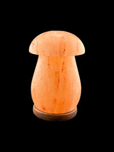 Lámpara de sal del Himalaya en forma de seta Artículo decorativo pulido y tallado con estilos religiosos Love Catcher - Product Image 4