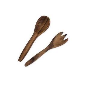 Juegos de cubiertos tallados en madera hechos a mano con esmalte para artículos de artesanía a precio barato, juegos para servir ensaladas de madera de la mejor calidad a la venta - Product Image 6