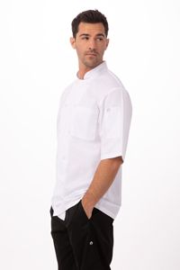 Chaqueta de Chef para Hombre al por Mayor, Uniforme de Trabajo para Restaurante con Ribete Negro, Accesorios para Uniformes de Trabajo - Product Image 6