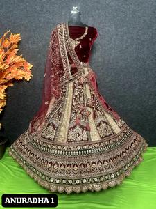 Premium Modern Rajwadi Style Bridal Lehenga con 12 Kali Flair Double Dupatta Heavy Jarakan para ocasiones de fiesta Multi-Color - Product Image 6