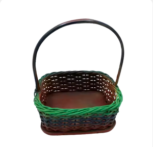 Panier de fruits coloré en fil métallique de luxe à base en bois pour la cuisine et les légumes Panier en métal avec poignée en fer Vente chaude - Product Image 3