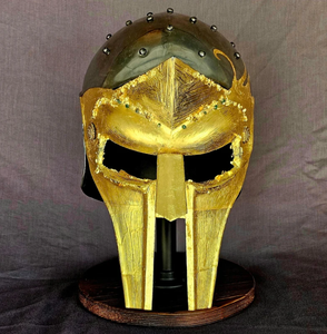 <b>Gladiator</b> Play Spartan Helmet Soldier Battle Medieval <b>Costume</b> Cosplay Greek Sparta Ancient Roman Corinthian Steel - Product Image 1