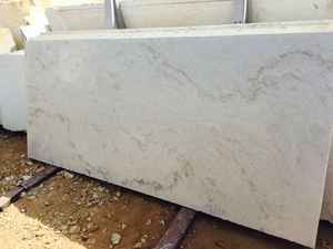 Encimera de cuarzo Calacatta Artificial blanca de cristal de piedra de sílice baja con diseño moderno de losa de piedra de cuarzo hecho en La India - Product Image 3